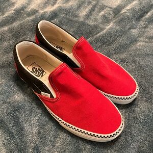 Vans Slip On Red & Black Mens 11